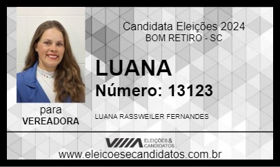 Candidato LUANA 2024 - BOM RETIRO - Eleições