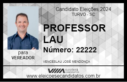 Candidato PROFESSOR LAU 2024 - TURVO - Eleições