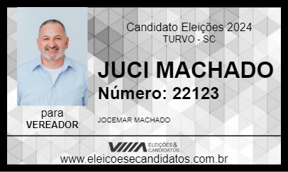 Candidato JUCI MACHADO 2024 - TURVO - Eleições