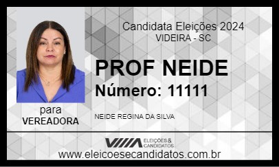 Candidato PROF NEIDE 2024 - VIDEIRA - Eleições