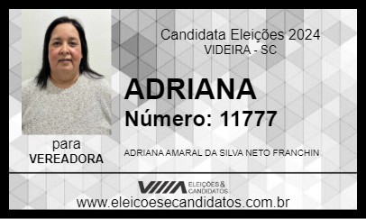 Candidato ADRIANA 2024 - VIDEIRA - Eleições