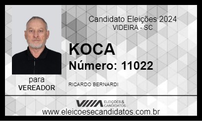 Candidato KOCA 2024 - VIDEIRA - Eleições