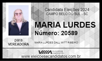 Candidato MARIA LURDES 2024 - CAMPO BELO DO SUL - Eleições