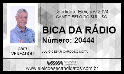 Candidato BICA DA RÁDIO 2024 - CAMPO BELO DO SUL - Eleições