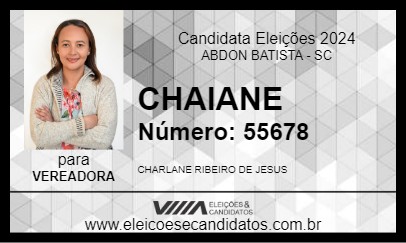 Candidato CHAIANE 2024 - ABDON BATISTA - Eleições