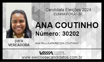 Candidato ANA COUTINHO 2024 - CUNHA PORÃ - Eleições