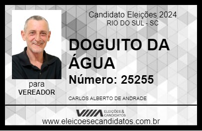 Candidato DOGUITO DA ÁGUA 2024 - RIO DO SUL - Eleições