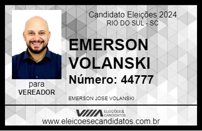 Candidato EMERSON VOLANSKI 2024 - RIO DO SUL - Eleições