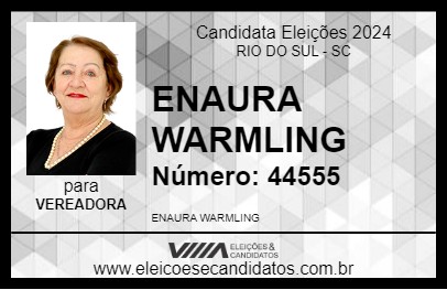 Candidato ENAURA WARMLING 2024 - RIO DO SUL - Eleições