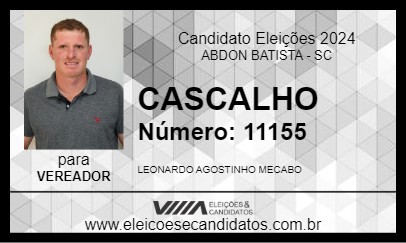 Candidato CASCALHO 2024 - ABDON BATISTA - Eleições