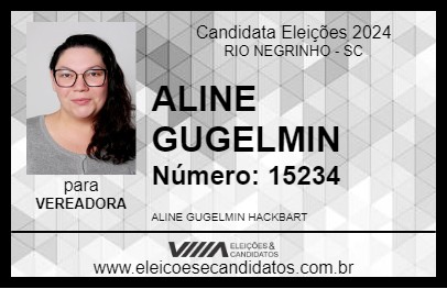 Candidato ALINE GUGELMIN 2024 - RIO NEGRINHO - Eleições