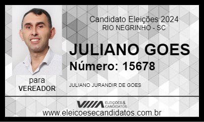 Candidato JULIANO GOES 2024 - RIO NEGRINHO - Eleições