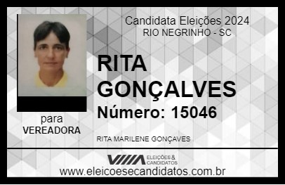 Candidato RITA GONÇALVES 2024 - RIO NEGRINHO - Eleições