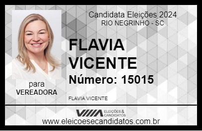 Candidato FLAVIA VICENTE 2024 - RIO NEGRINHO - Eleições