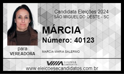 Candidato MÁRCIA 2024 - SÃO MIGUEL DO OESTE - Eleições