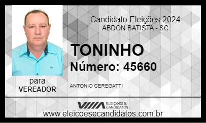 Candidato TONINHO 2024 - ABDON BATISTA - Eleições