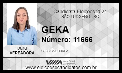 Candidato GEKA 2024 - SÃO LUDGERO - Eleições