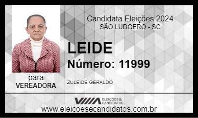 Candidato LEIDE 2024 - SÃO LUDGERO - Eleições