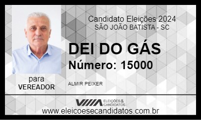 Candidato DEI DO GÁS 2024 - SÃO JOÃO BATISTA - Eleições