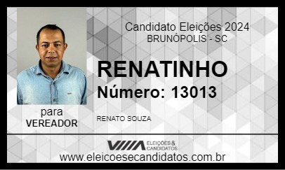 Candidato RENATINHO 2024 - BRUNÓPOLIS - Eleições