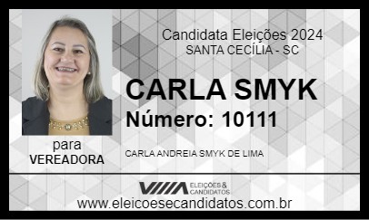 Candidato CARLA SMYK 2024 - SANTA CECÍLIA - Eleições