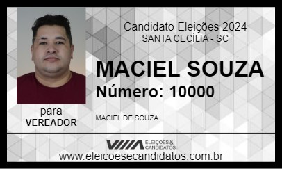 Candidato MACIEL SOUZA 2024 - SANTA CECÍLIA - Eleições