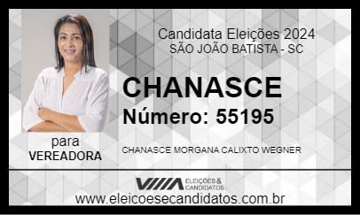 Candidato CHANASCE 2024 - SÃO JOÃO BATISTA - Eleições