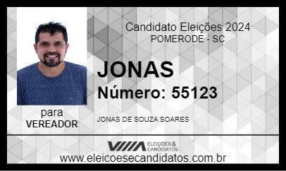 Candidato JONAS 2024 - POMERODE - Eleições