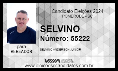 Candidato SELVINO 2024 - POMERODE - Eleições