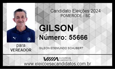 Candidato GILSON 2024 - POMERODE - Eleições