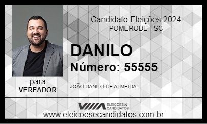 Candidato DANILO 2024 - POMERODE - Eleições