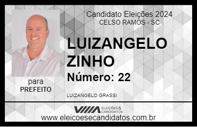 Candidato LUIZANGELO ZINHO 2024 - CELSO RAMOS - Eleições