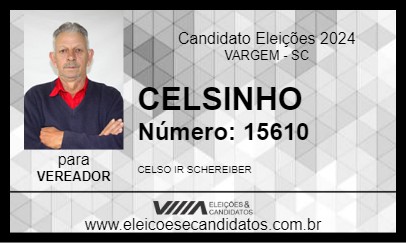 Candidato CELSINHO 2024 - VARGEM - Eleições