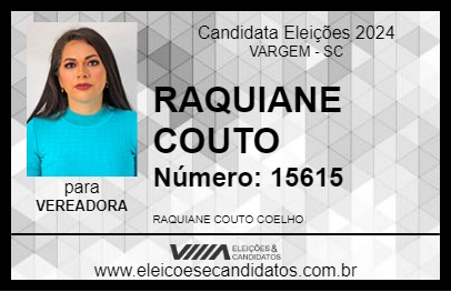 Candidato RAQUIANE COUTO 2024 - VARGEM - Eleições