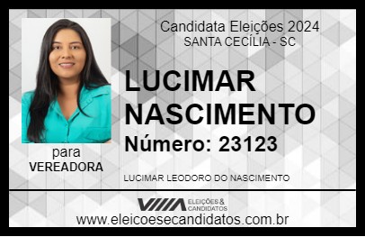 Candidato LUCIMARA 2024 - SANTA CECÍLIA - Eleições