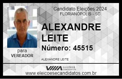 Candidato ALEXANDRE LEITE 2024 - FLORIANÓPOLIS - Eleições