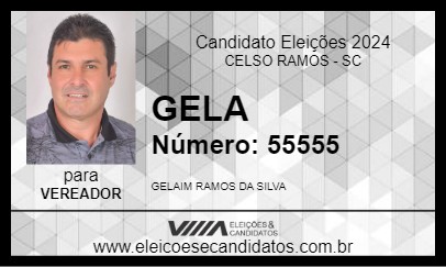 Candidato GELA 2024 - CELSO RAMOS - Eleições