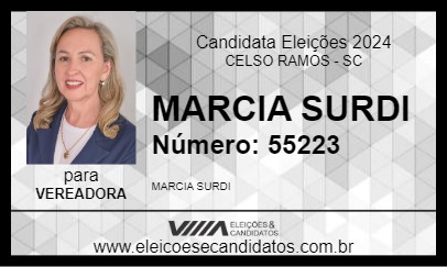 Candidato MARCIA SURDI 2024 - CELSO RAMOS - Eleições