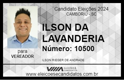 Candidato ILSON DA LAVANDERIA 2024 - CAMBORIÚ - Eleições