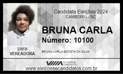 Candidato BRUNA CARLA 2024 - CAMBORIÚ - Eleições