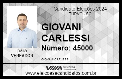 Candidato GIOVANI CARLESSI 2024 - TURVO - Eleições