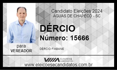 Candidato DÉRCIO 2024 - ÁGUAS DE CHAPECÓ - Eleições