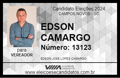 Candidato EDSON CAMARGO 2024 - CAMPOS NOVOS - Eleições