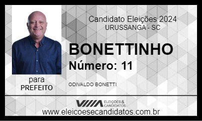 Candidato BONETTINHO 2024 - URUSSANGA - Eleições