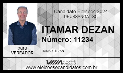 Candidato ITAMAR DEZAN 2024 - URUSSANGA - Eleições