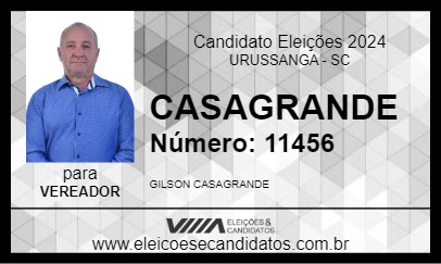 Candidato CASAGRANDE 2024 - URUSSANGA - Eleições