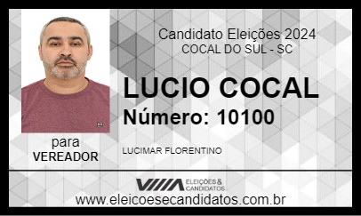 Candidato LUCIO COCAL 2024 - COCAL DO SUL - Eleições