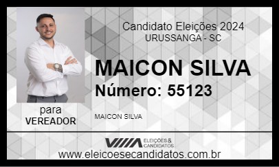 Candidato MAICON SILVA 2024 - URUSSANGA - Eleições