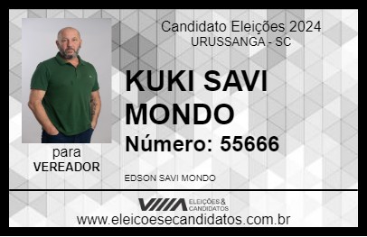 Candidato KUKI SAVI MONDO 2024 - URUSSANGA - Eleições