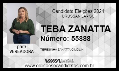 Candidato TEBA ZANATTA 2024 - URUSSANGA - Eleições